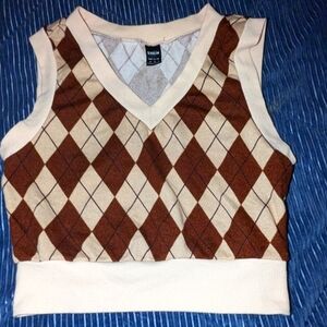 Gargoyle plaid vest